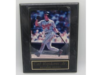 Cal Ripken Jr Baltimore Orioles Signed Picture In Plaque With Certificate Of Authenticity
