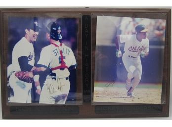 Nolan Ryan & Rickey Henderson Signed Limited Edition 20x13 With Certificate Of Authenticity
