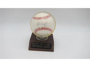 Bernie Williams 1998 World Series  Autographed Baseball Authenticity Included