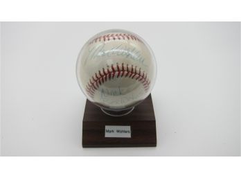 Mark Wohlers #43  1991 NL Champs Atlanta Braves Autographed Baseball