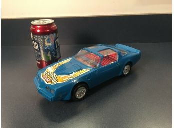 Vintage Blue Firebird Fever Slot Car. Battery Operated. Lights Up When Batteries Installed And Turned On.