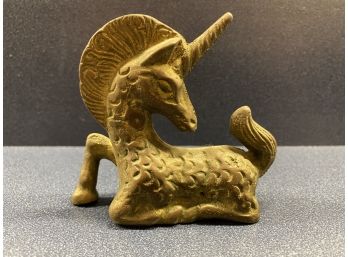Vintage Brass Or Bronze Unicorn.