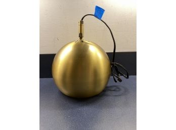 Mid Century Brushed Gold Globe Pendant Light. (2 Of 3)
