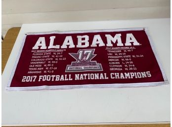 Alabama 2017 National Football Champions Felt Banner Wall Hanger. Crimson Tide.