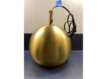 Mid Century Brushed Gold Globe Pendant Light. (3 Of 3)