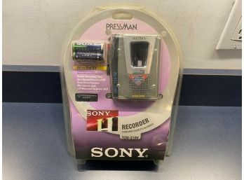 Sony Pressman Cassette Recorder TCM-21 DV. Brand New Old Stock Factory Sealed.