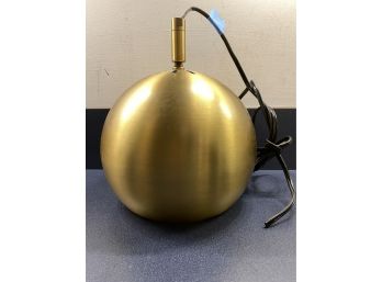 Mid Century Brushed Gold Globe Pendant Light. (1 Of 3)