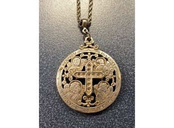 Vintage The Vatican Cross Necklace With Chain.