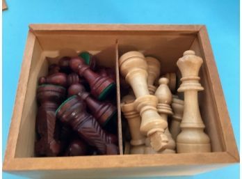 Vintage Wooden Chess Pieces (no Board)