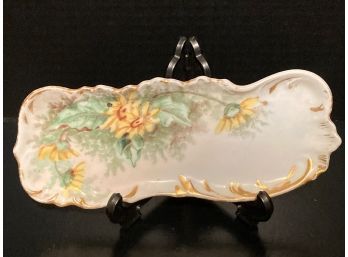 Antique Venice T&V French Limoges Scalloped Mint Tray (& Inches In Length)