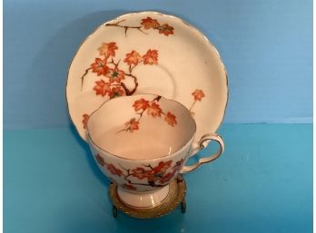 Vintage Royal Crown Japan Footed Teacup And Saucer