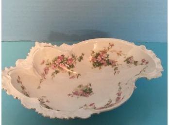 Antique MZ Austria Porcelain Scalloped Bowl
