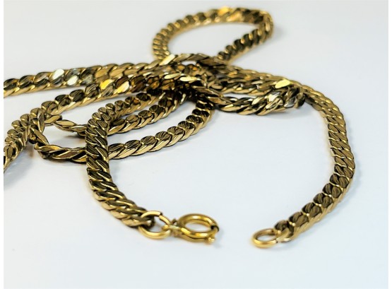 Beautiful Heavy 12k Gold Fill Curb / Cuban Ink Chain