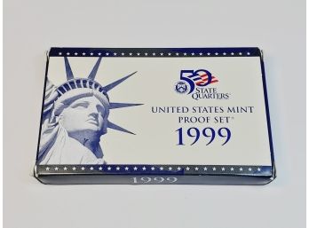 Complete 1999 United States Proof Set With State Quarters
