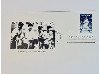 1983  First Day Cover  (greenberg, Ruth, Gehringer, Gehrig) Stamp And Envelope