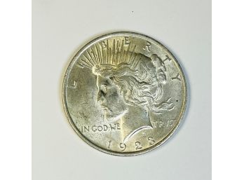 1923 Peace Silver  Dollar  (99 Years Young) Uncirculated