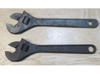 Pair Of Adjustable Wrenches 15' & 16' By Craftsman And Crescent Tool Co. Of Jamestown, NY