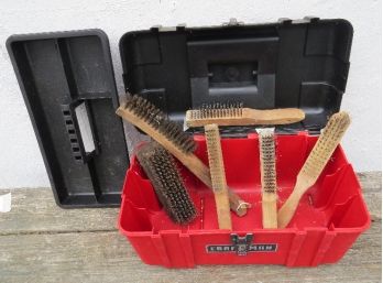 A Craftsman Tool Box With Wire Brushes
