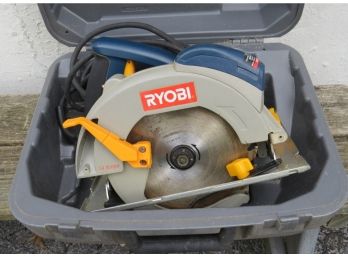 Ryobi 7 1/4' Circular Saw With Laser & Hard Case - In Working Condition
