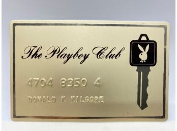 The Playboy Club 1970's Vintage Gold Membership Key Card
