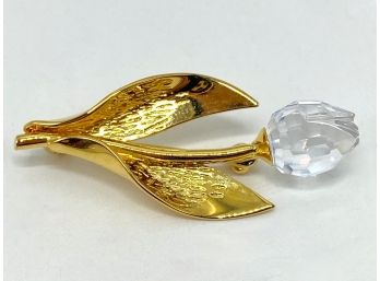 New In Box Swarovski Crystal Tulip Pin