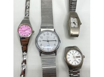 4 Vintage Watches By Vivani, Seiko, Timex & Quartz