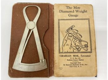 Vintage The Moe Diamond Weight Gauge Tool With Original Packaging, 1948