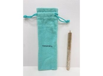 Vintage Tiffany & Co Sterling Silver Engraved Pen With Dust Bag