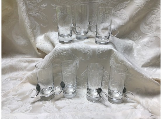 Set Of 7 Glasses With Round Handles