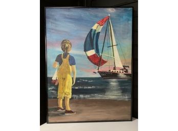 Bill Slavis Painting Of Boat