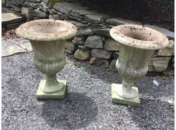 Pair Of Concrete Urns