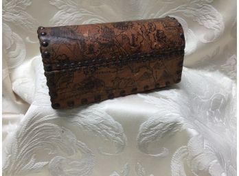 Leather Covered Box With Map