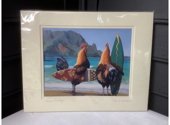 Pencil Signed ' Board Meeting ' Roosters Beach Surf
