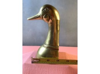 Heavy Brass Duck Head