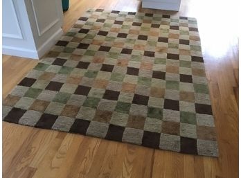 High Quality Green And Brown Checkered Carpet