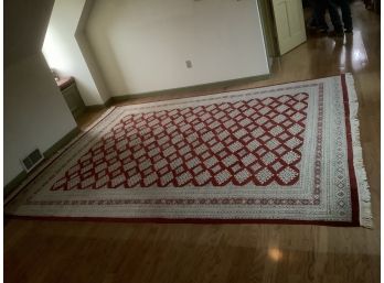 Red And Grey Oriental Rug 9x12 BEAUTIFUL !