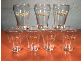 INCREDIBLE Vintage COCA COLA Soda Fountain Glasses - DRINK COCA COLA By Libbey - 1930s - 1940s - GREAT LOT !