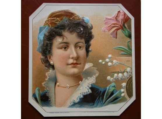 Outer Cigar Label With Image Of Young Woman