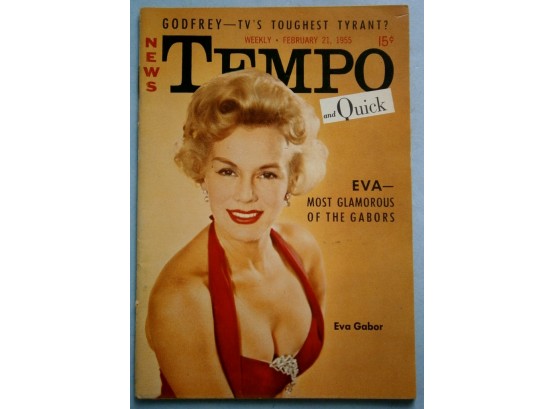 February 1955 TEMPO Magazine With Eva Gabor