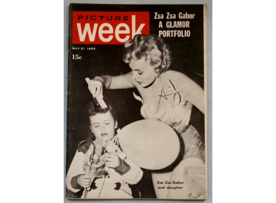 1955 Picture Week Magazine With Zsa Zsa Gabor