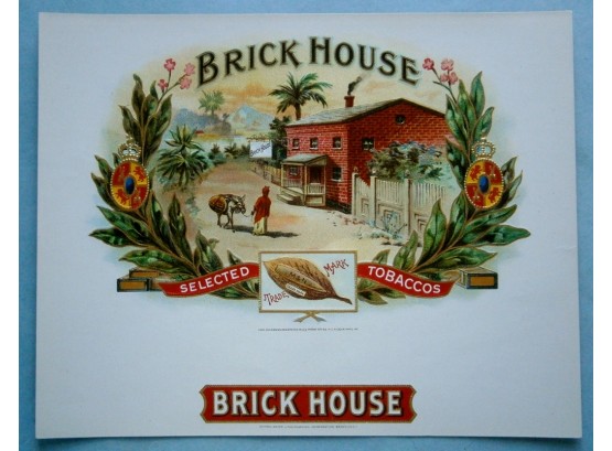 'BRICK HOUSE' Embossed Cigar Label From The Early 1900s