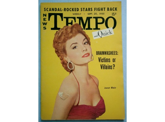 Sept. 1955 TEMPO Magazine With Janet Blair Cover