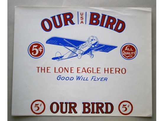 'OUR USA BIRD' Spirit Of St. Louis Cigar Label From The Early 1900