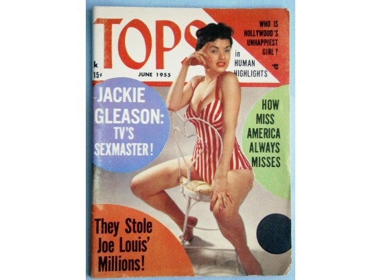 June 1955 TOPS Magazine With Glossy Cheesecake Cover