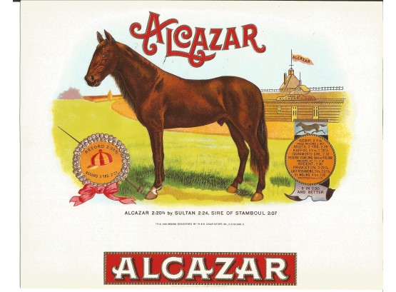 ALCAZAR Embossed Cigar Label From The Early 1900s
