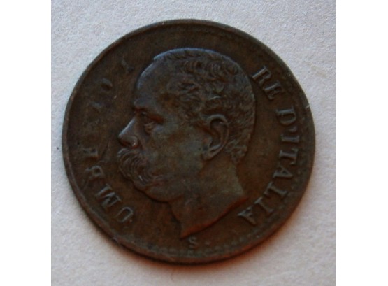 Italy 1895R 1 Centesimo Coin