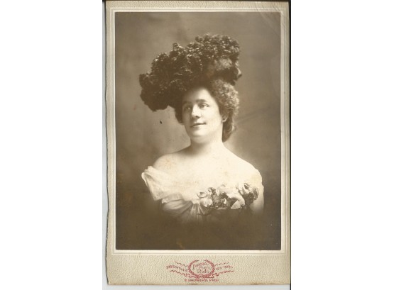 Turn Of The Century Photo Of Woman With Outlandish Hat
