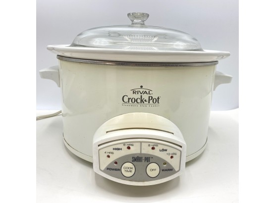 Rival Crock-Pot Stoneware Slow Cooker With Removable Covered Casserole Serving Dish