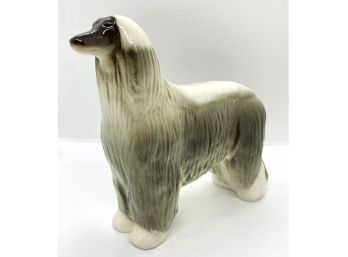 Vintage LFZ  Lomonosov Porcelain Afghan Dog Figurine, Russia USSR, 1970s