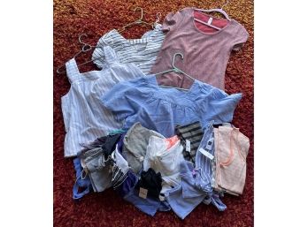 Large Lot Of Ladies Tanks And Short Sleeve Shirts